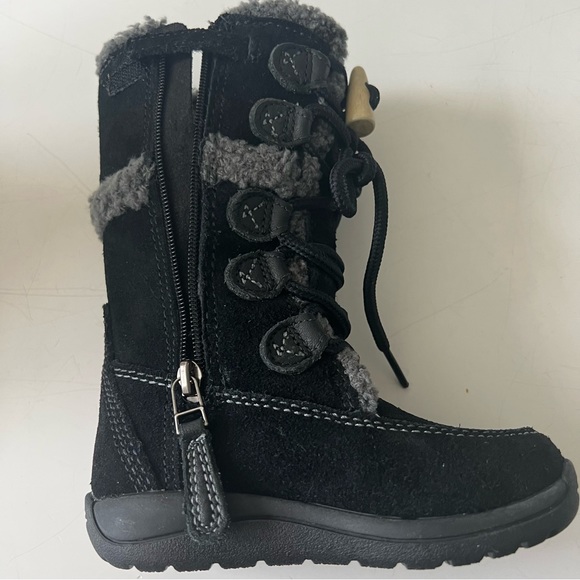 - Timberland Zesta Suede Tall Toddlers Boots Black Leather 84873 Winter Wo… - Picture 3 of 12